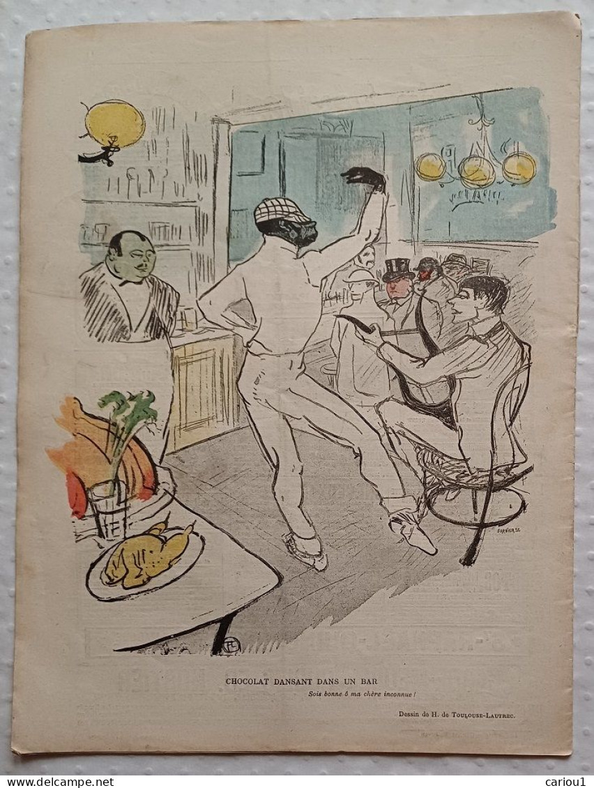 C1 LE RIRE Mars 1896 Dessin De TOULOUSE LAUTREC Chocolat Dansant Dans Un Bar PORT INCLUS France - 1801-1900