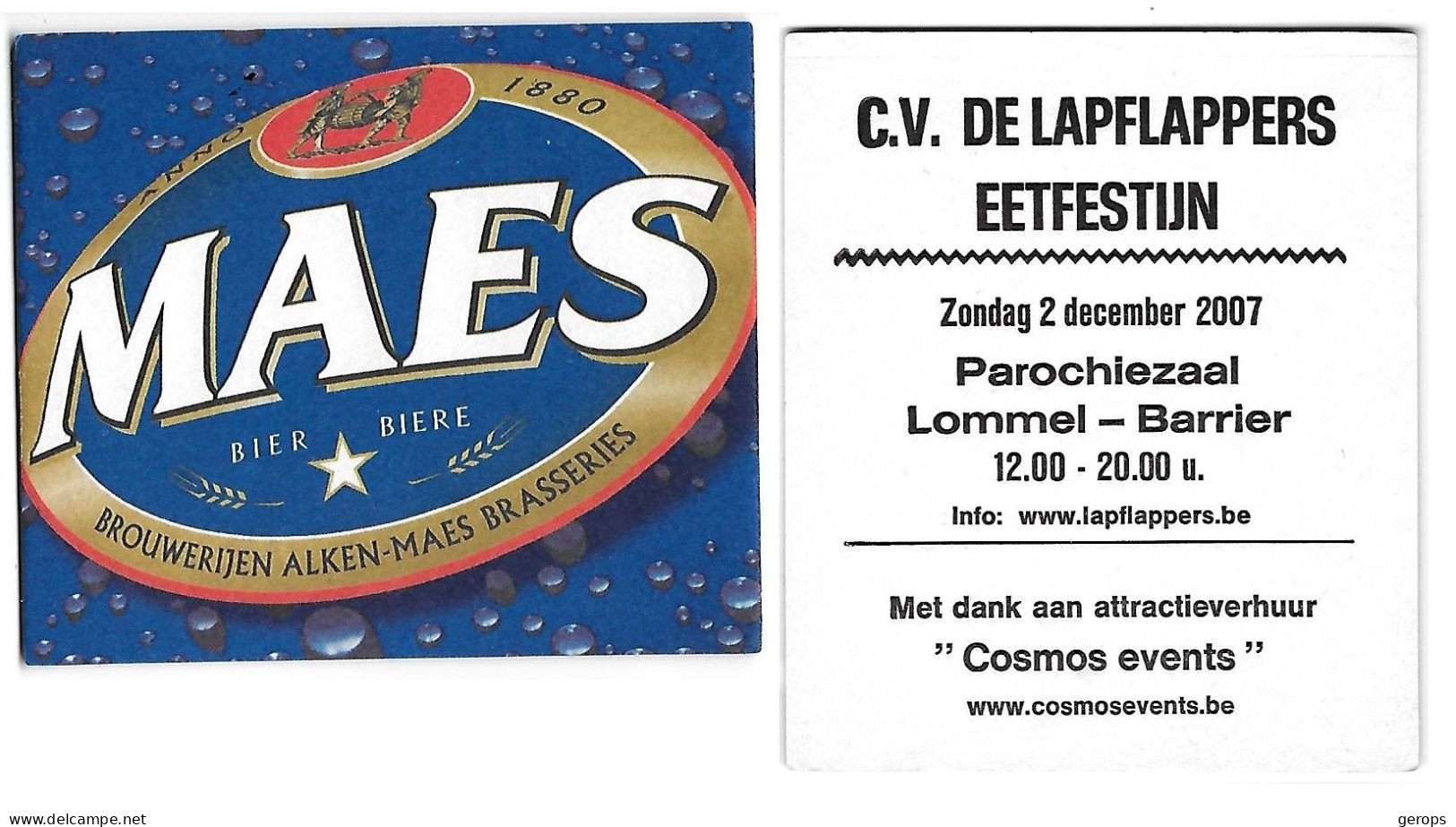 252a Brij. Maes Waarloos Rv C.V. De Lapflappers Lommel Eetfest. 2007 - Sous-bocks