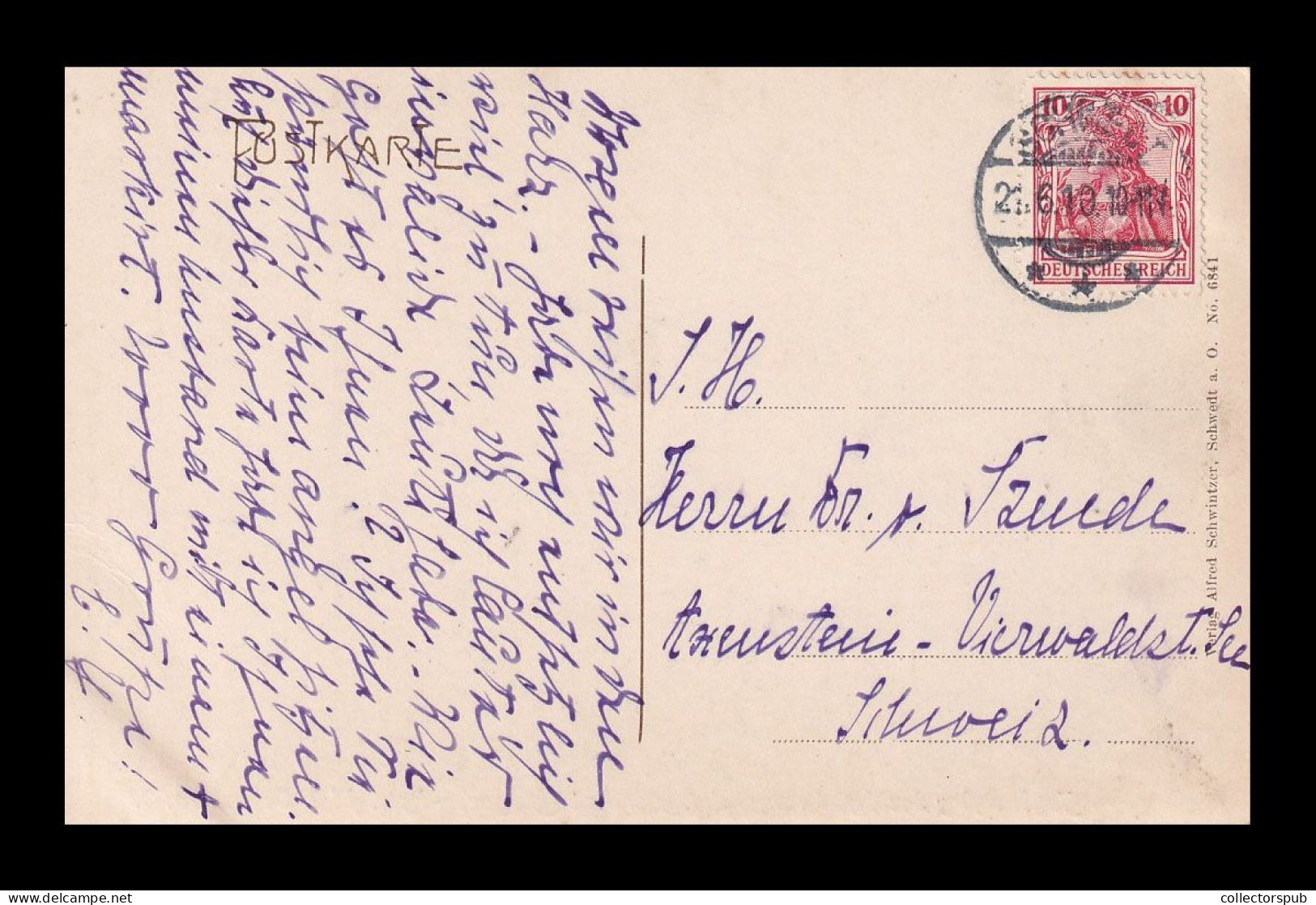 SCHWEDT 1910. Old Postcard Jagd - Autres & Non Classés