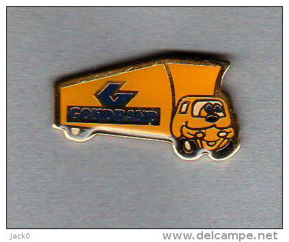 Pin's  Transport   GONDRAND  Camion  Jaune - Transport Und Verkehr