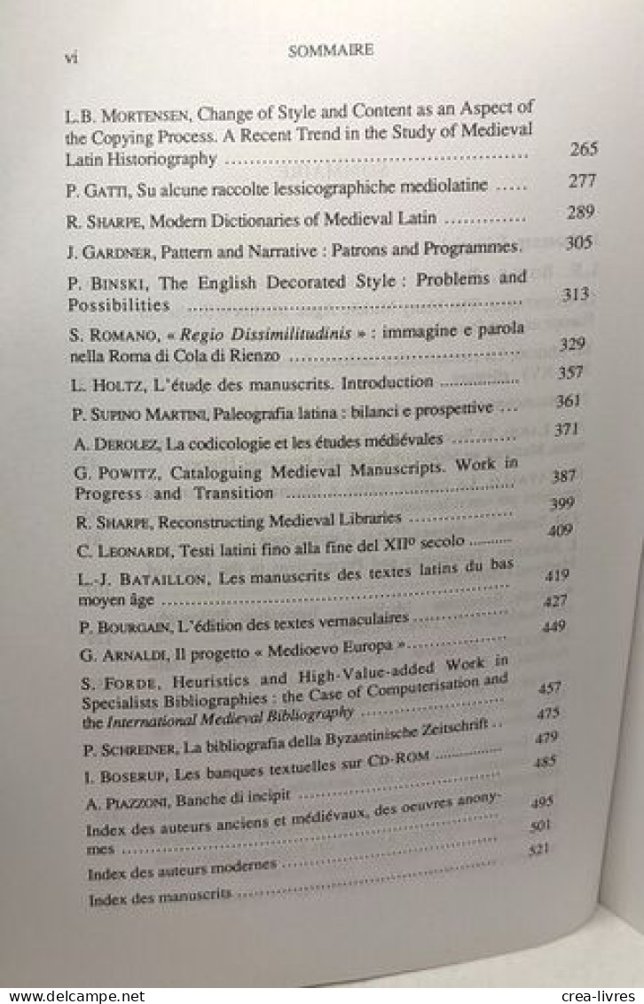 Bilan Et Perspectives Des études Médiévales En Europe. Actes Du Premier Congrès Européen D'Études Médiévales (Spoleto 27 - Geschiedenis