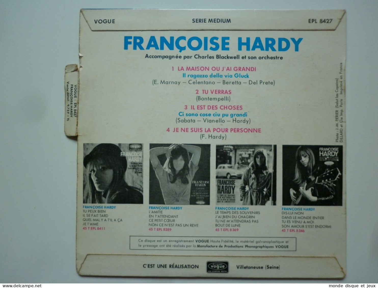 Françoise Hardy 45Tours EP Vinyle La Maison Où J'ai Grandi / Il Est Des Choses - 45 Rpm - Maxi-Singles