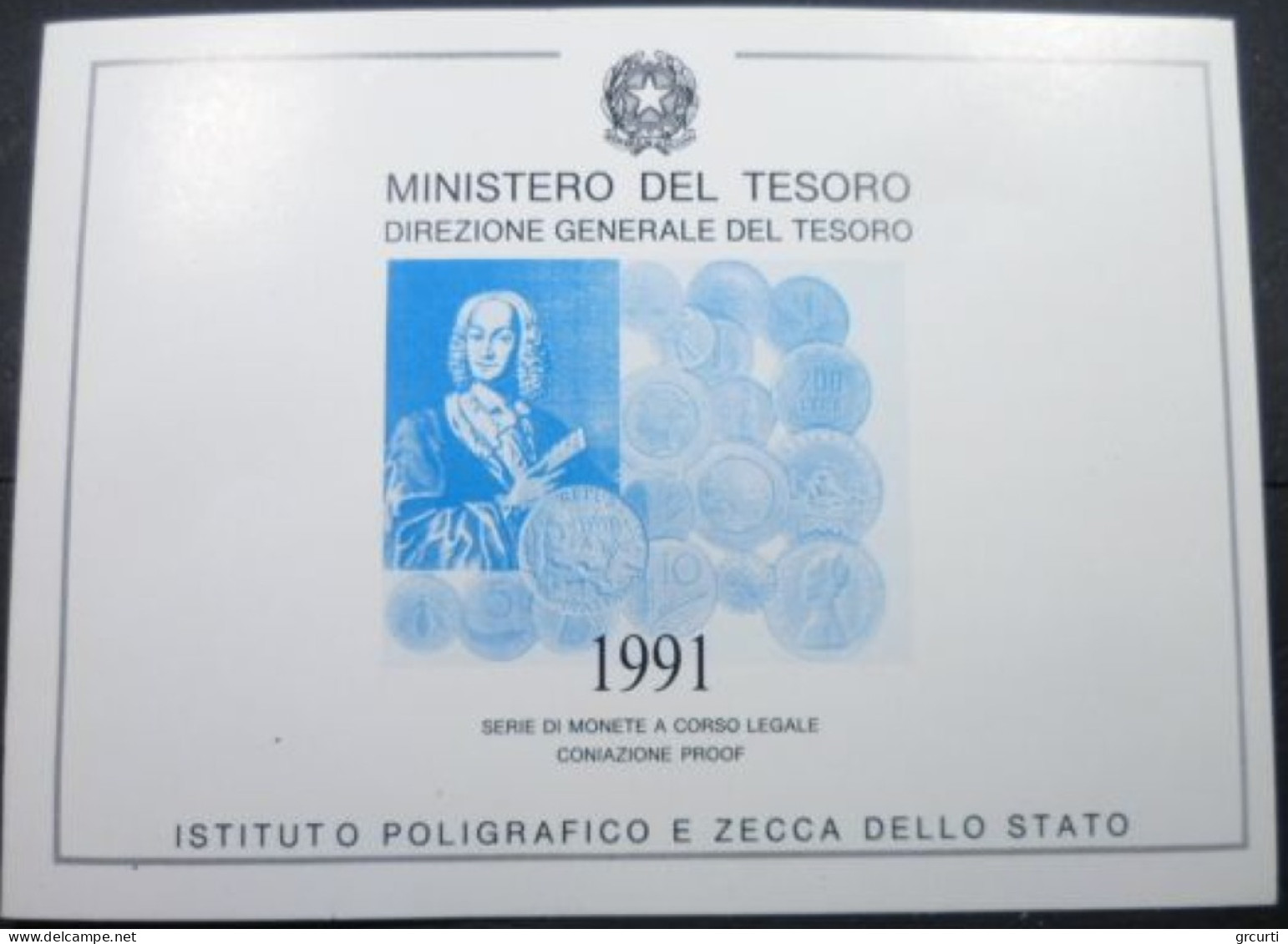 Italia - Serie Zecca Proof 1991 - 11 Valori - KM# PS8 - Gig# S.18/P - Mint Sets & Proof Sets