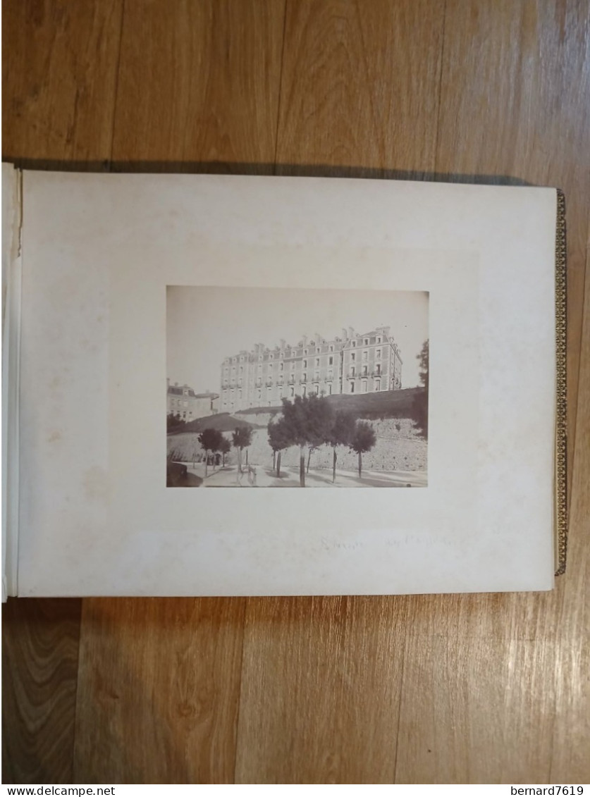 photo-  64  album de photos biarritz et environs - annee 1891 - 36 vues - L.R = G.  hotels,plage,train,attelages,rues,