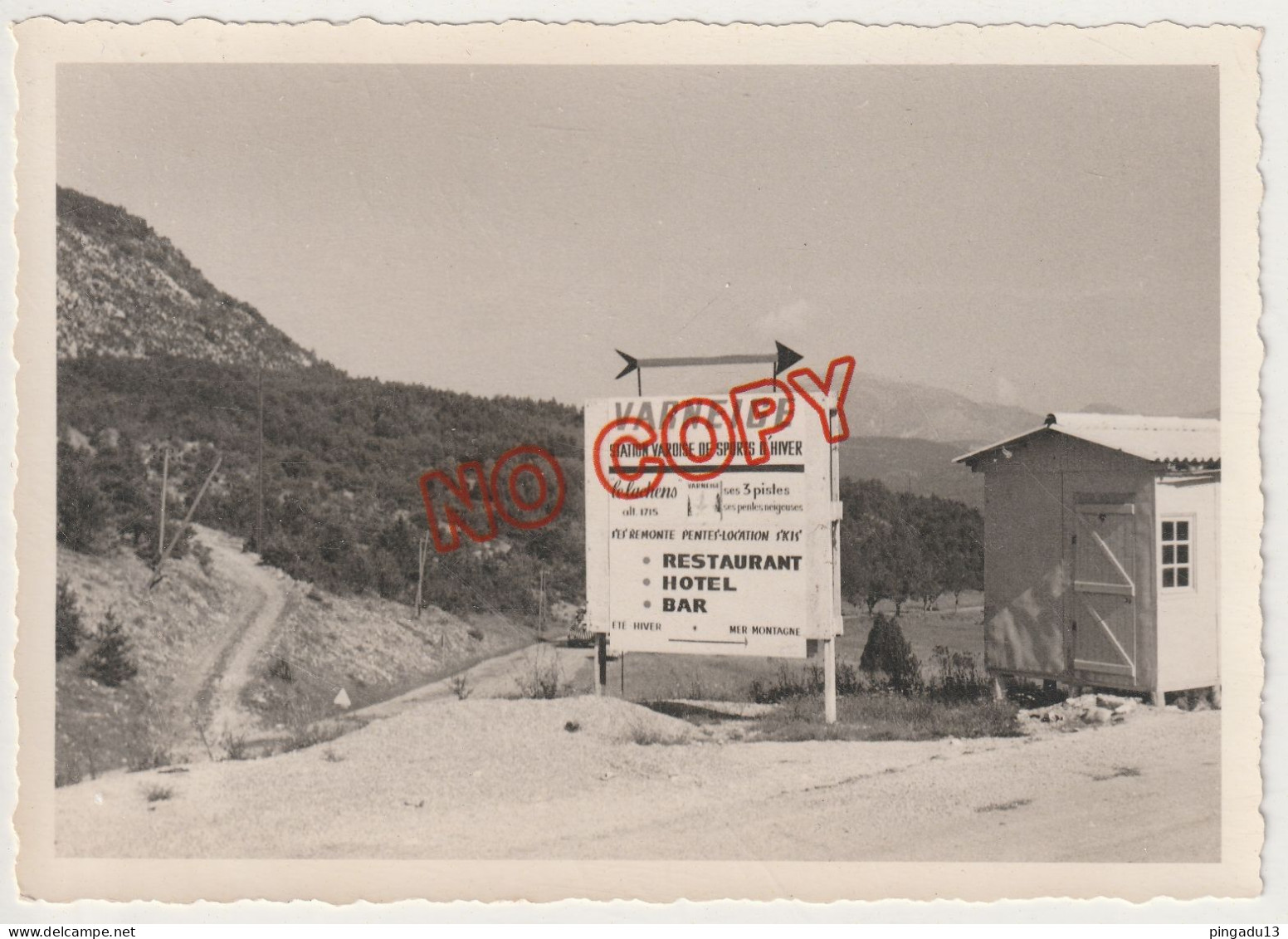 Fixe Var La Bastide Varneige Station De Ski Mont-Lachens 11 Sept 1969 Beau Format - Orte