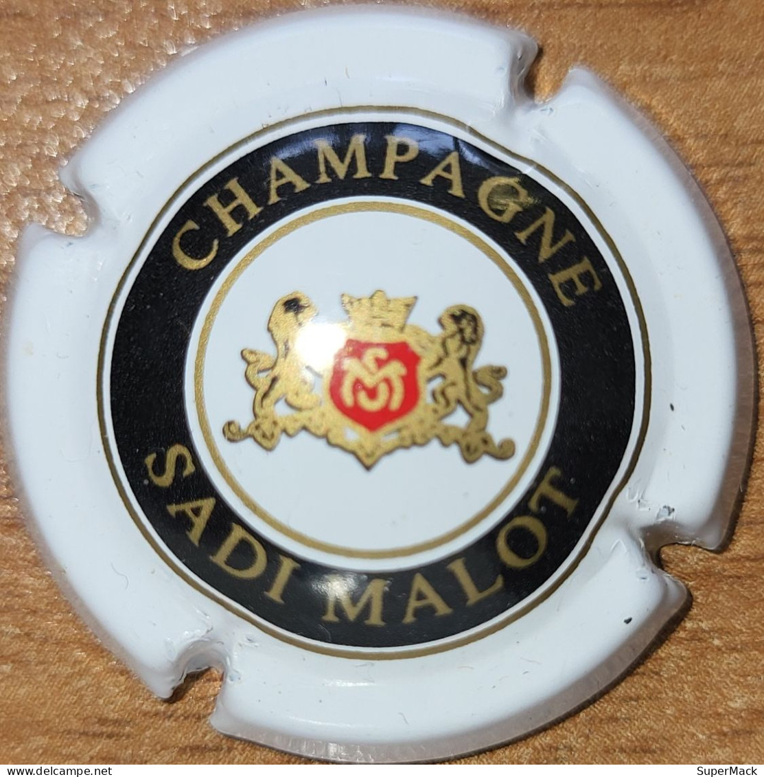 Capsule Champagne Sadi MALOT  Série - Petit écusson Ne Touchant Pas Le Cercle, Blanc & Noir Nr 43 - Altri & Non Classificati