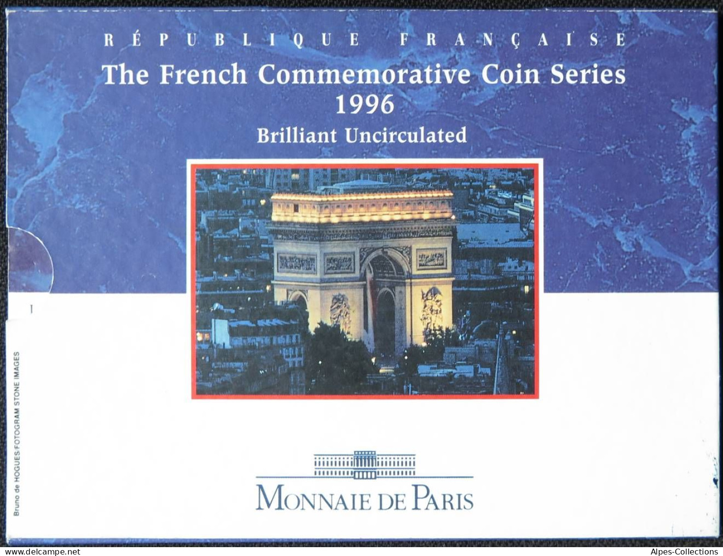 F5200.15 - COFFRET BU - 1996 - 1 Franc, 5 Francs Et 100 Francs - BU, BE & Estuches