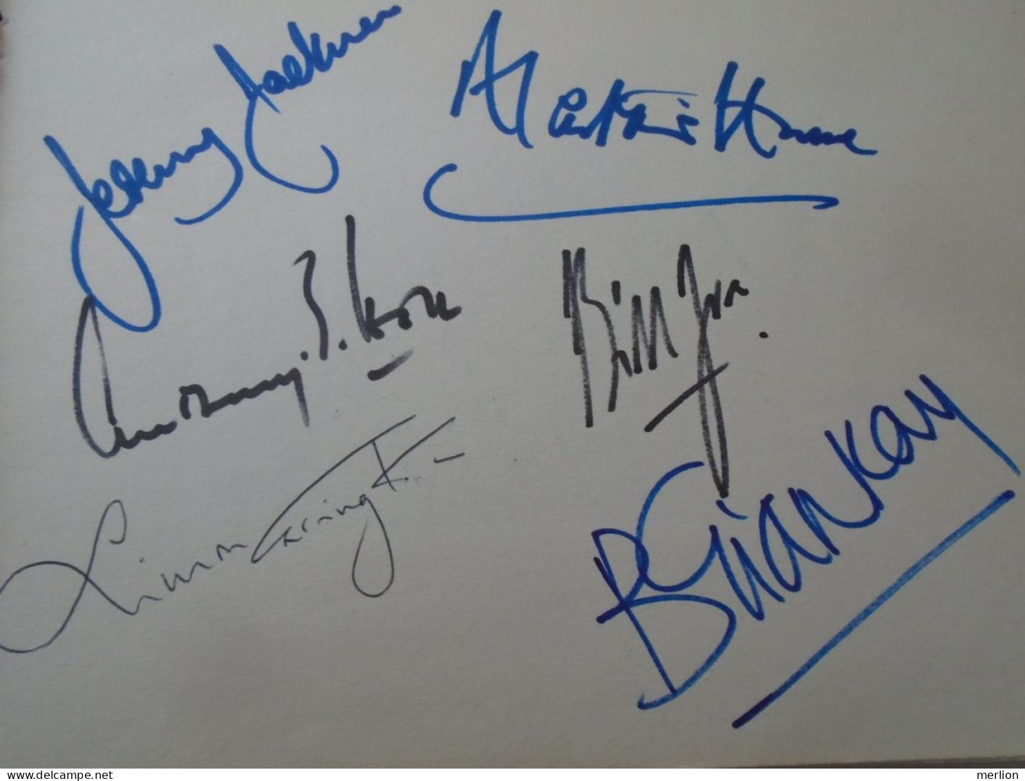 D203340  Signature -Autograph  - The King's Singers  Budapest Concert 1981  -  6 Autographs - Cantanti E Musicisti