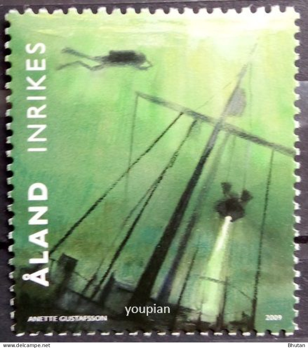 Aland Islands 2009, Diving Sport, MNH Single Stamp - Aland