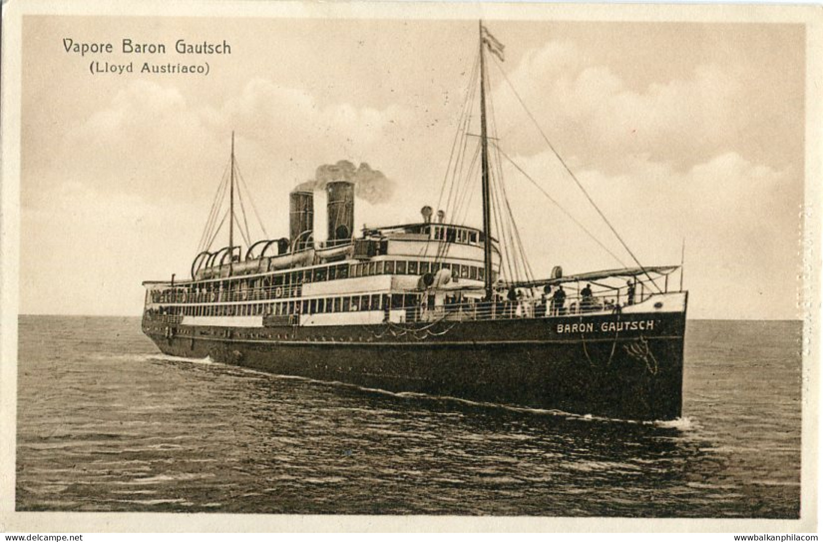 1914 Croatia Zara Kotor Trieste Baron Gautsch On Board - Croatia