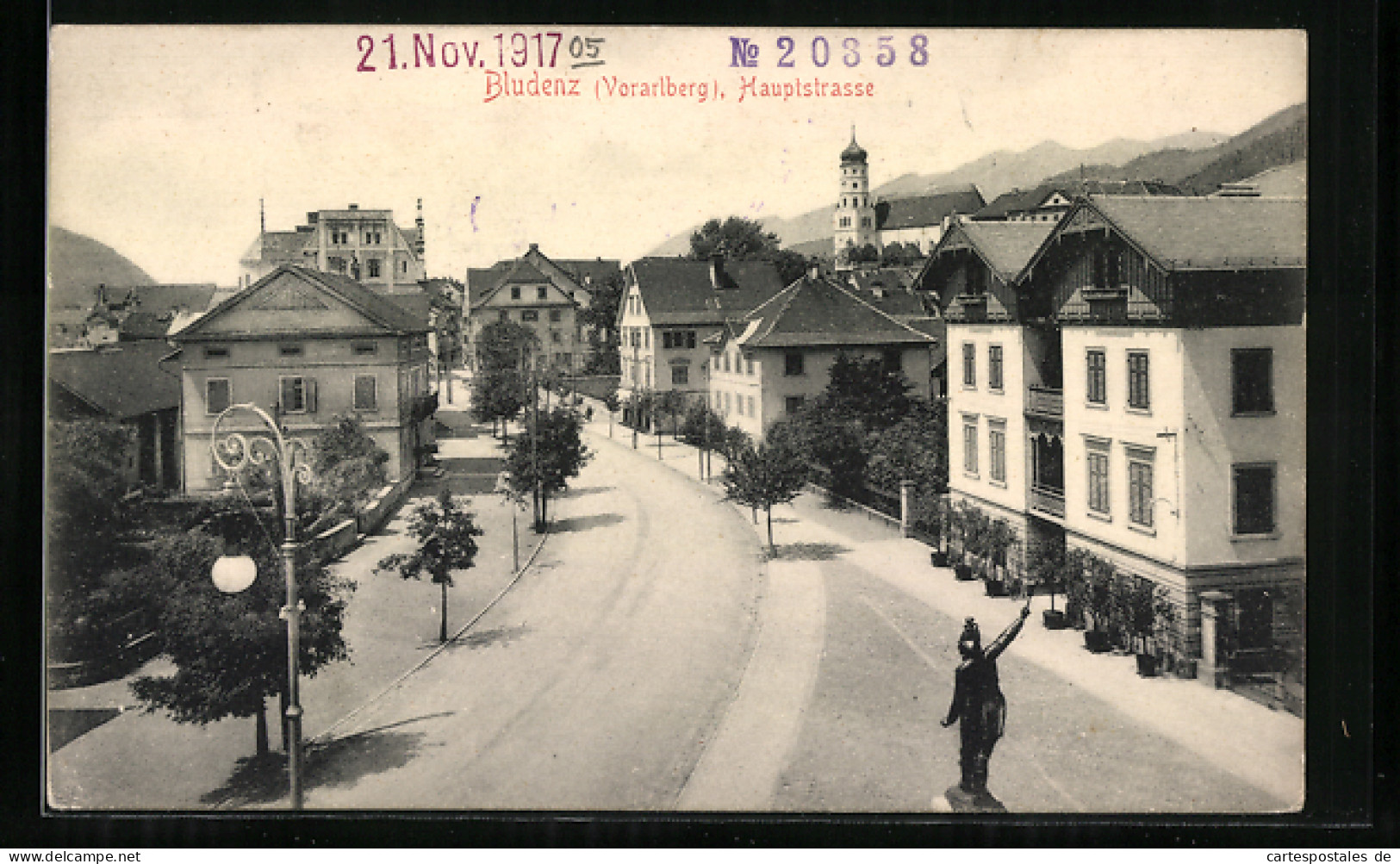 AK Bludenz, Hauptstrasse Mit Kirche  - Other & Unclassified