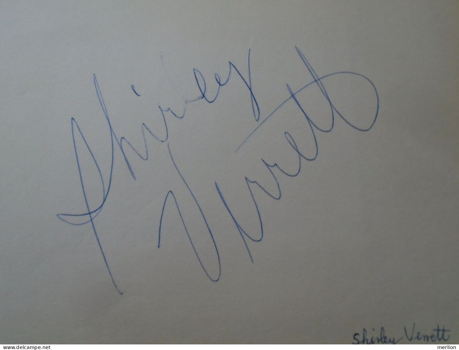 D203341  Signature -Autograph  -  Shirley Verrett  -  American Opera Singer - Mezzo Soprano 1981 - Chanteurs & Musiciens