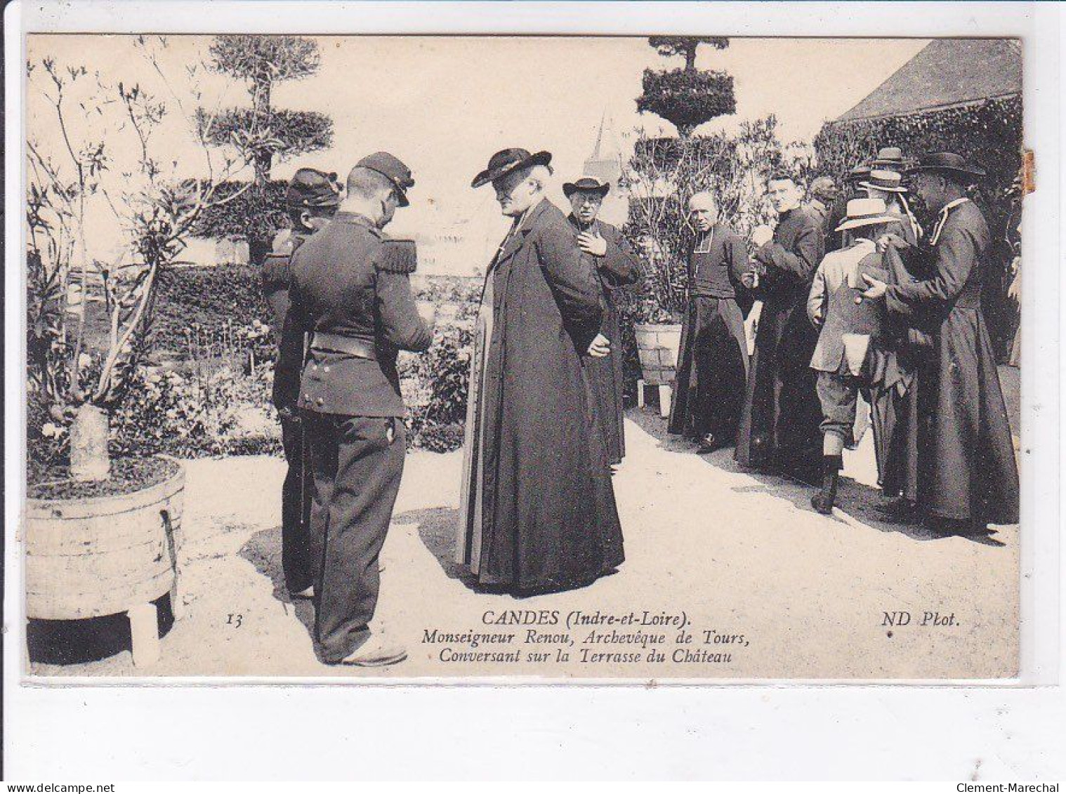 CANDES: Monseigneur Renou, Archevêque De Tours, Conversant Sur La Terrasse Du Château - Très Bon état - Andere & Zonder Classificatie