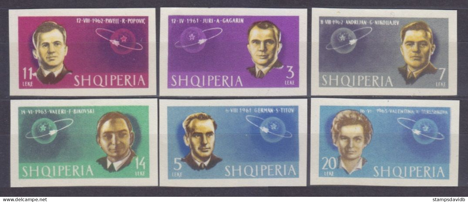 1963 Albania 757b-762b Cosmonauts Of The USSR 45,00 € - Europa