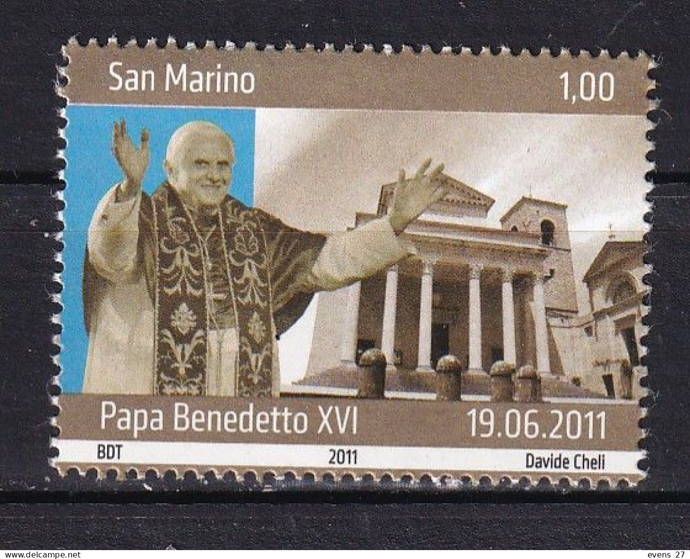 SAN MARINO-2011-POPE BENEDICT XV1-.MNH. - Christentum