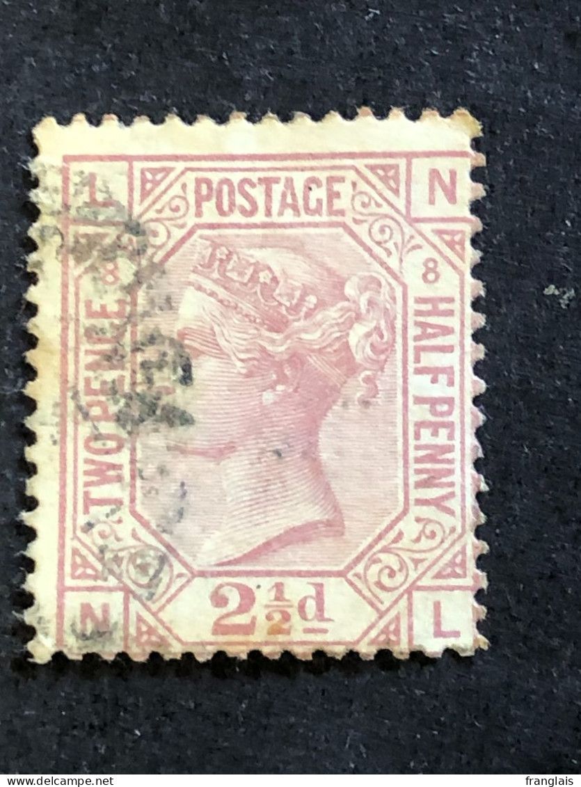 GREAT BRITAIN  SG 141  2½d Rosy-mauve, Plate 8, Orb Wmk  CV £85 - Used Stamps