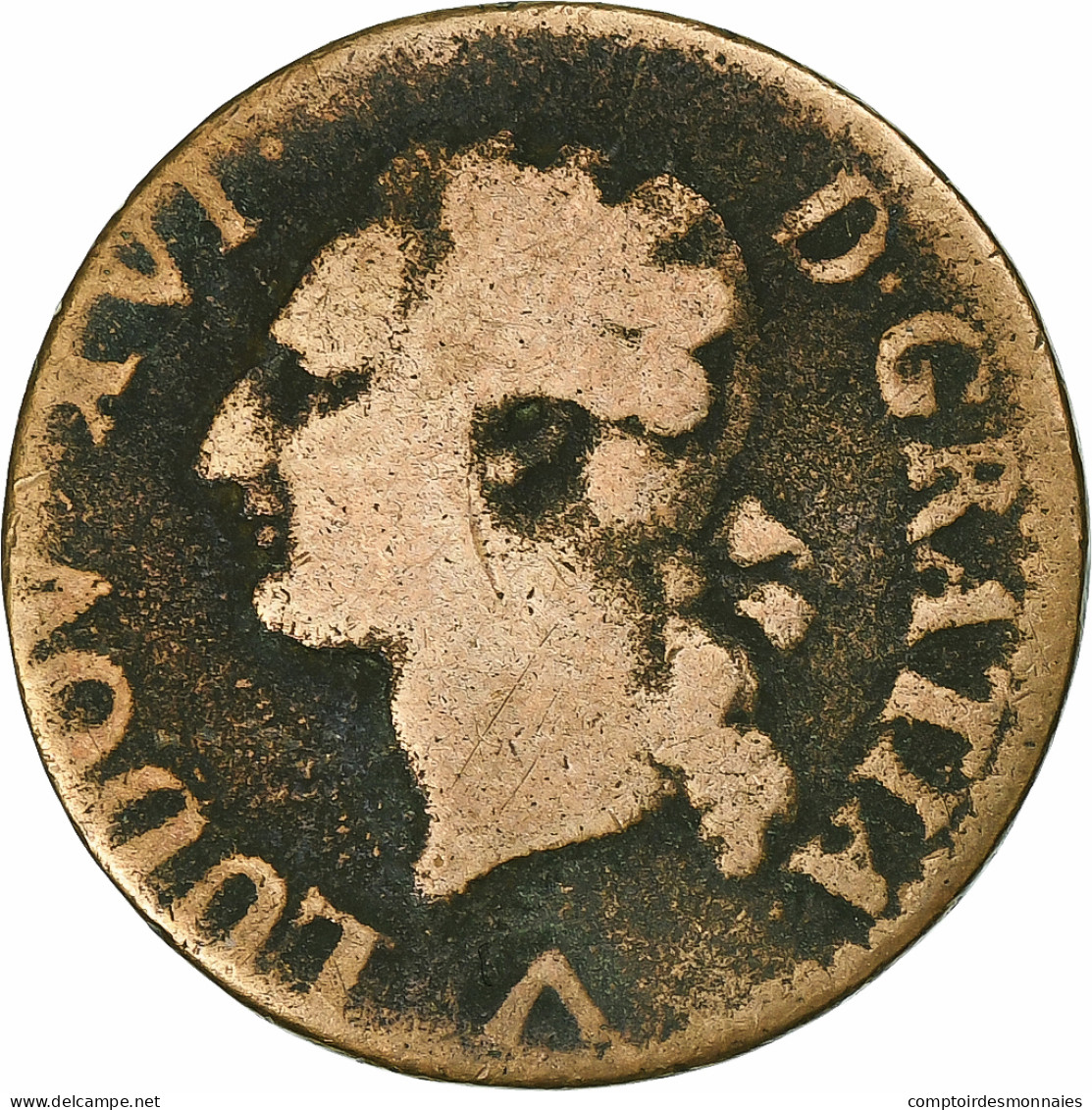 France, Louis XVI, Liard, 1781, Lille, Cuivre, B+, Gadoury:348 - 1774-1791 Ludwig XVI.