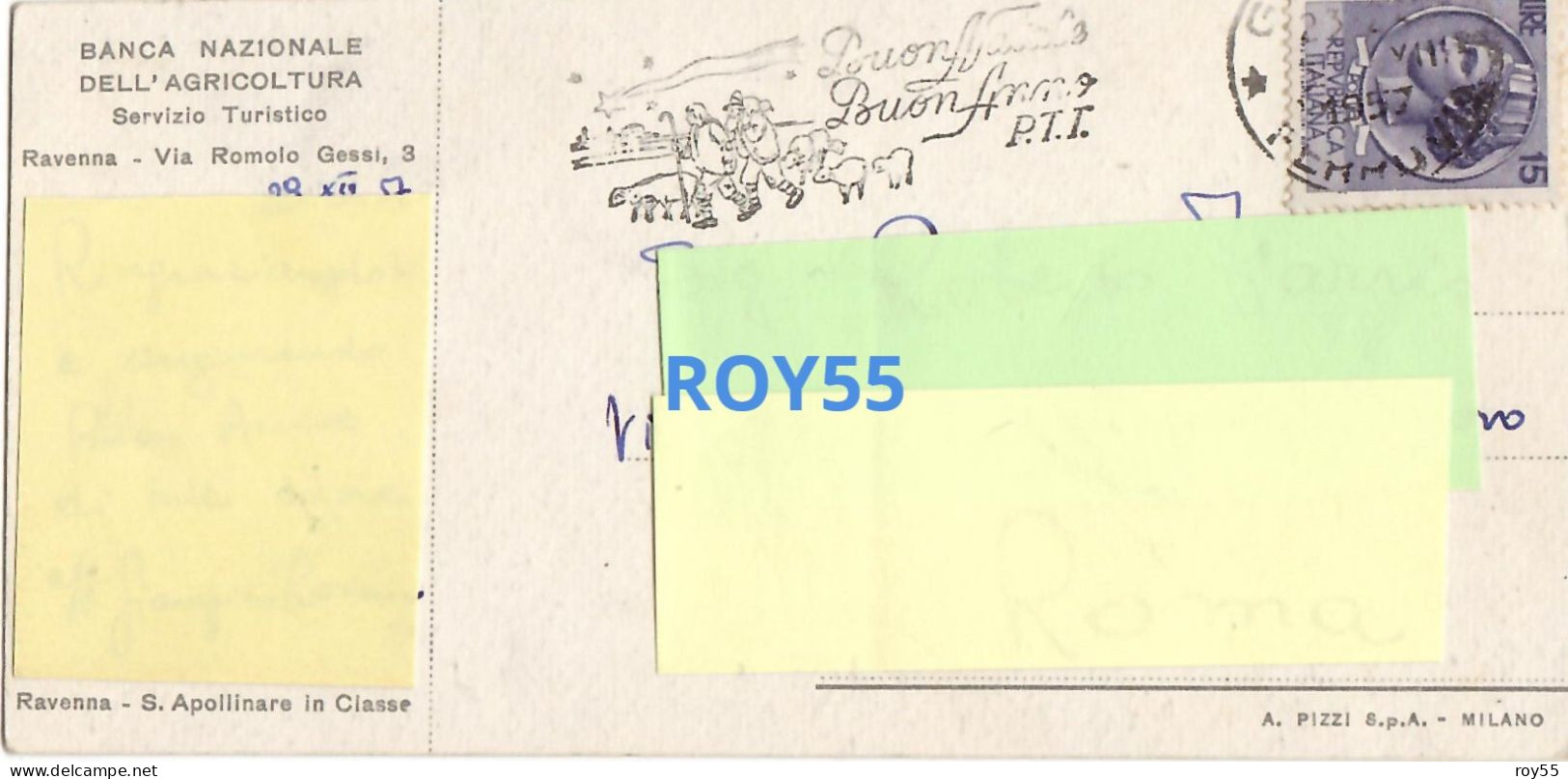 Emilia Romagna Ravenna Via Romolo Gessi Pubblicita' Banca Nazionale Dell'agricoltura (babycard/v.retro/ 7x14) - Werbepostkarten