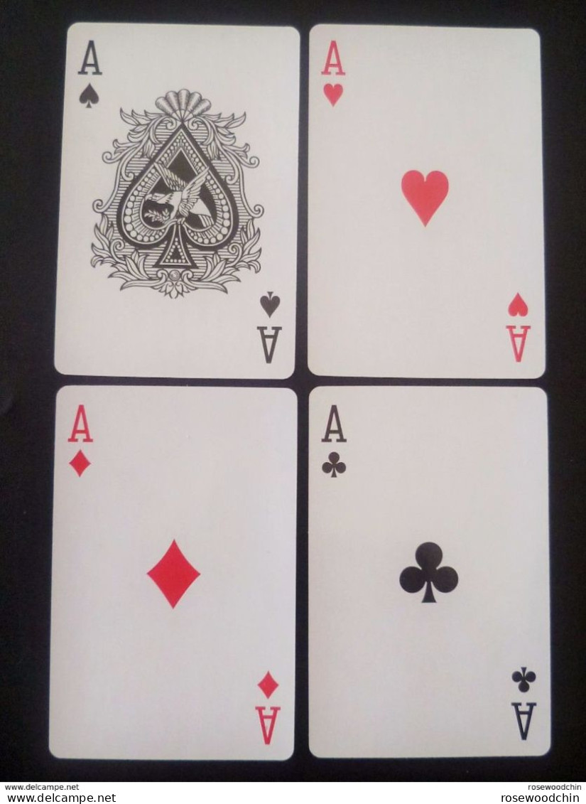 Set Of 4 Pcs. Cathay Pacific Airlines Single Playing Card - Ace Of Spades, Hearts, Clubs, Diamonds (#128) - Cartes à Jouer Classiques