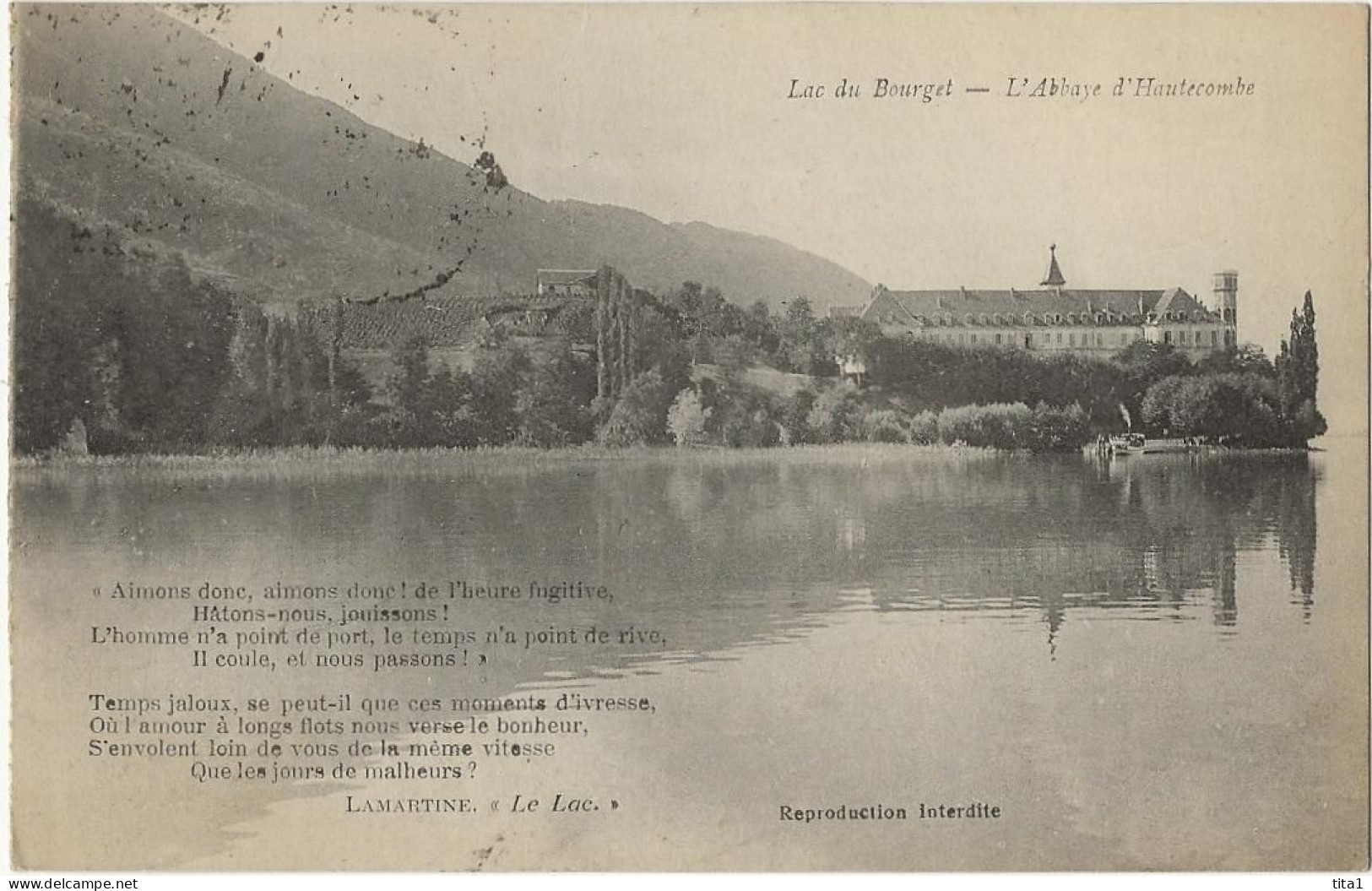 308 - Lac Du Bourget - L' Abbaye D' Hautecombe - Poème De Lamartine - Le Bourget Du Lac