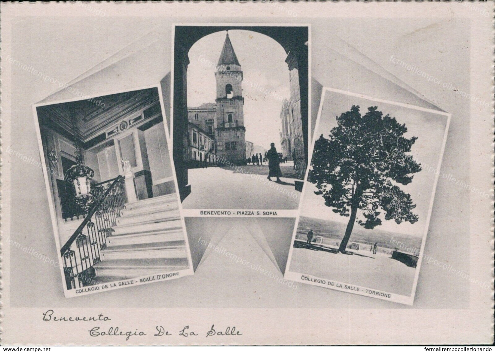 Cr613  Cartolina Benevento Citta'  Collegio De La Salle 3 Vedutine Campania - Benevento