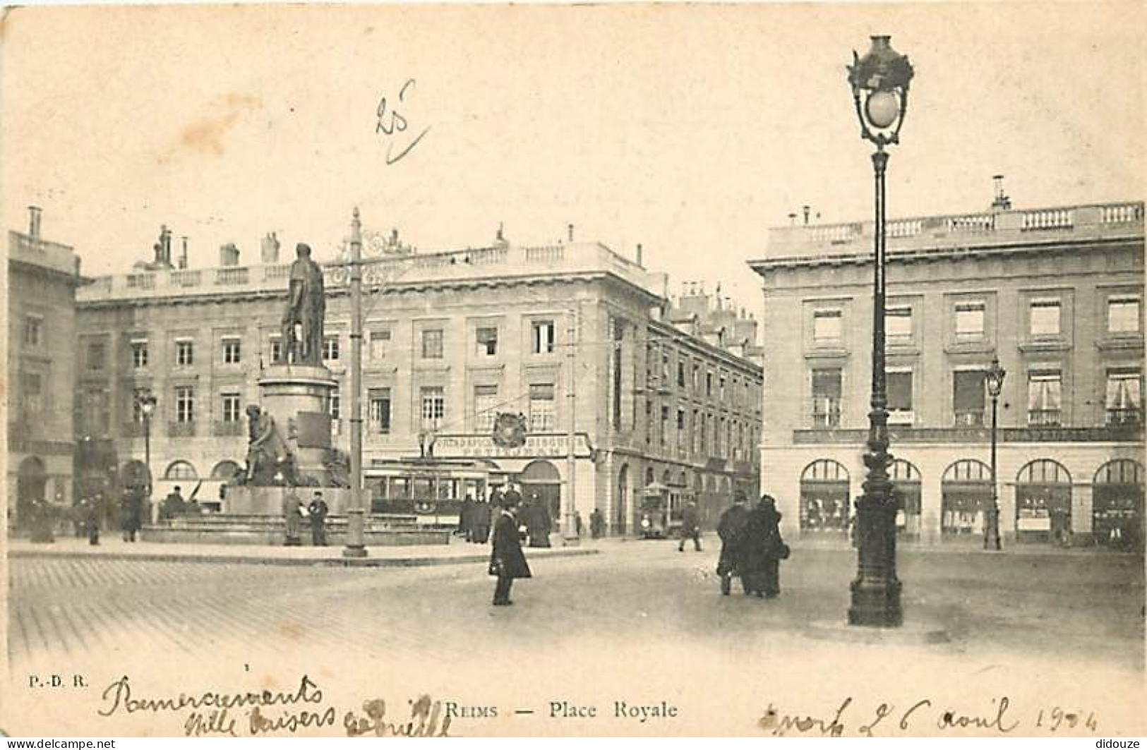 51 - Reims - Place Royale - Animée - Précurseur - CPA - Voir Scans Recto-Verso - Reims