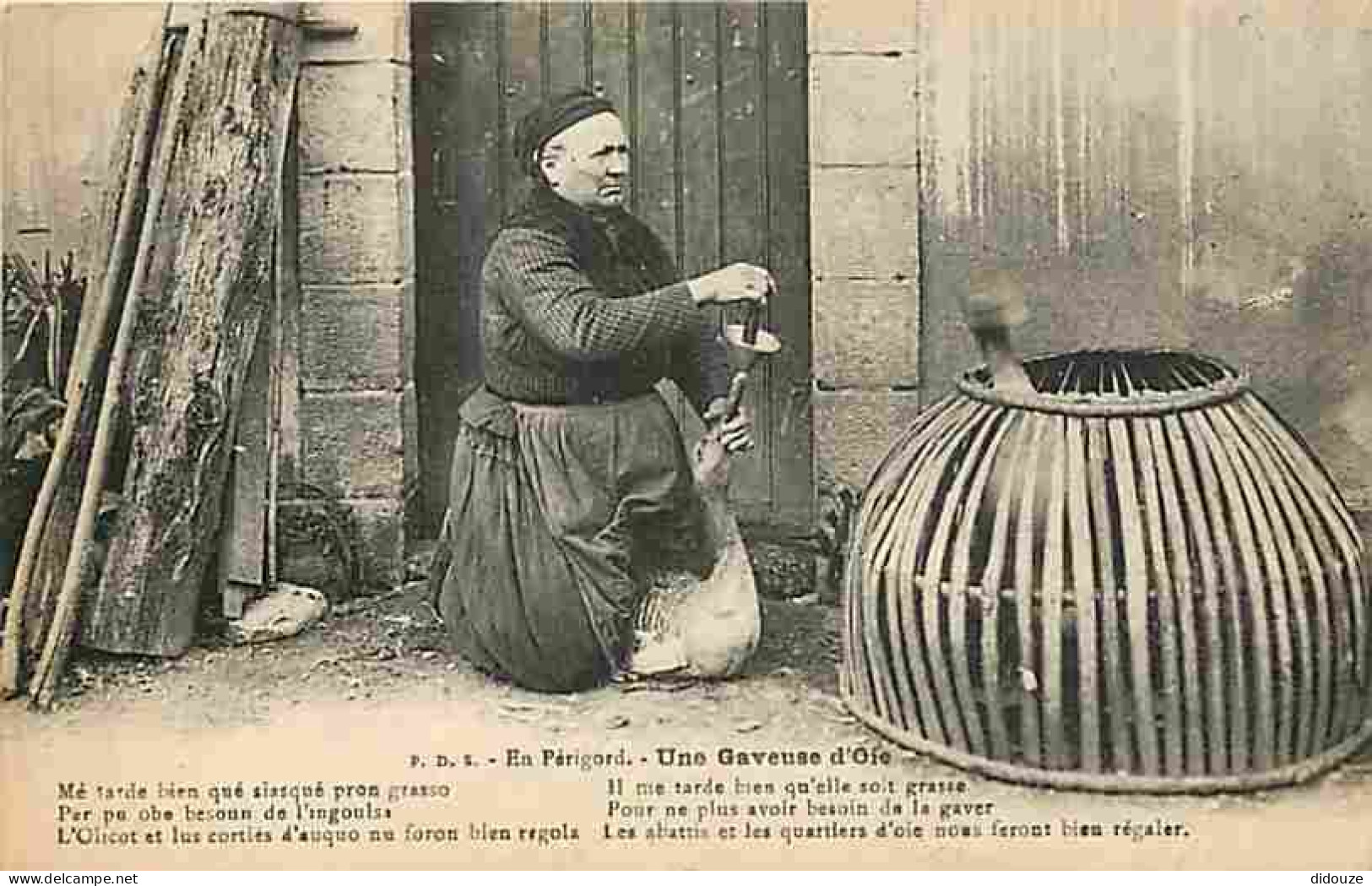 24 - Dordogne - Périgord - Une Gaveuse D'Oie - Animée - Folklore - CPA - Voir Scans Recto-Verso - Autres & Non Classés