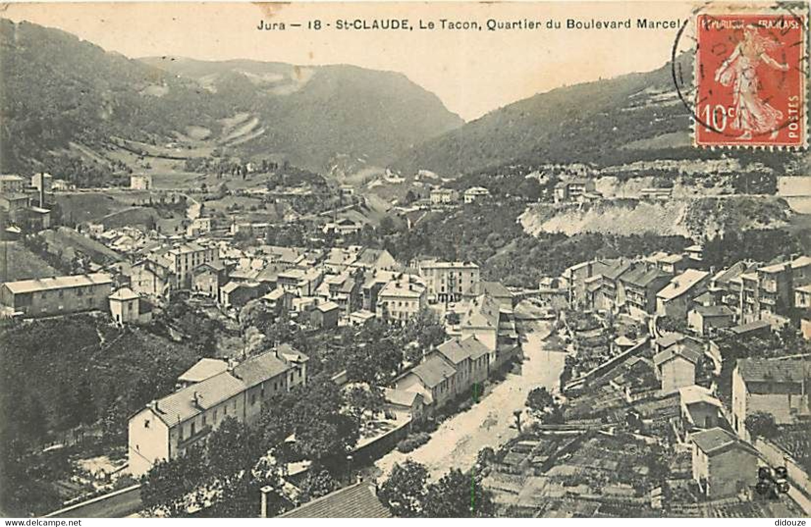39 - Saint Claude - Le Tacon - Quartier Du Boulevard Marcel - Correspondance - Oblitération Ronde De 1911 - CPA - Voir S - Saint Claude