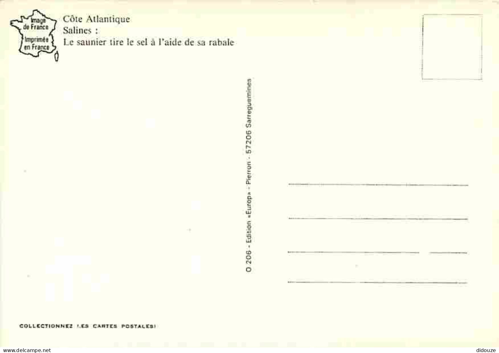 Metiers - Marais Salants - Saliculture - Saliculteurs - Sauniers - Paludiers - Salines - Le Saunier Tire Le Sel à L'aide - Otros & Sin Clasificación