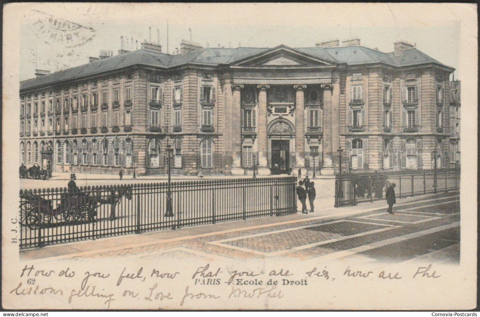 Ecole De Droit, Paris, 1905 - BJC Photo-Colore CPA - Paris (05)