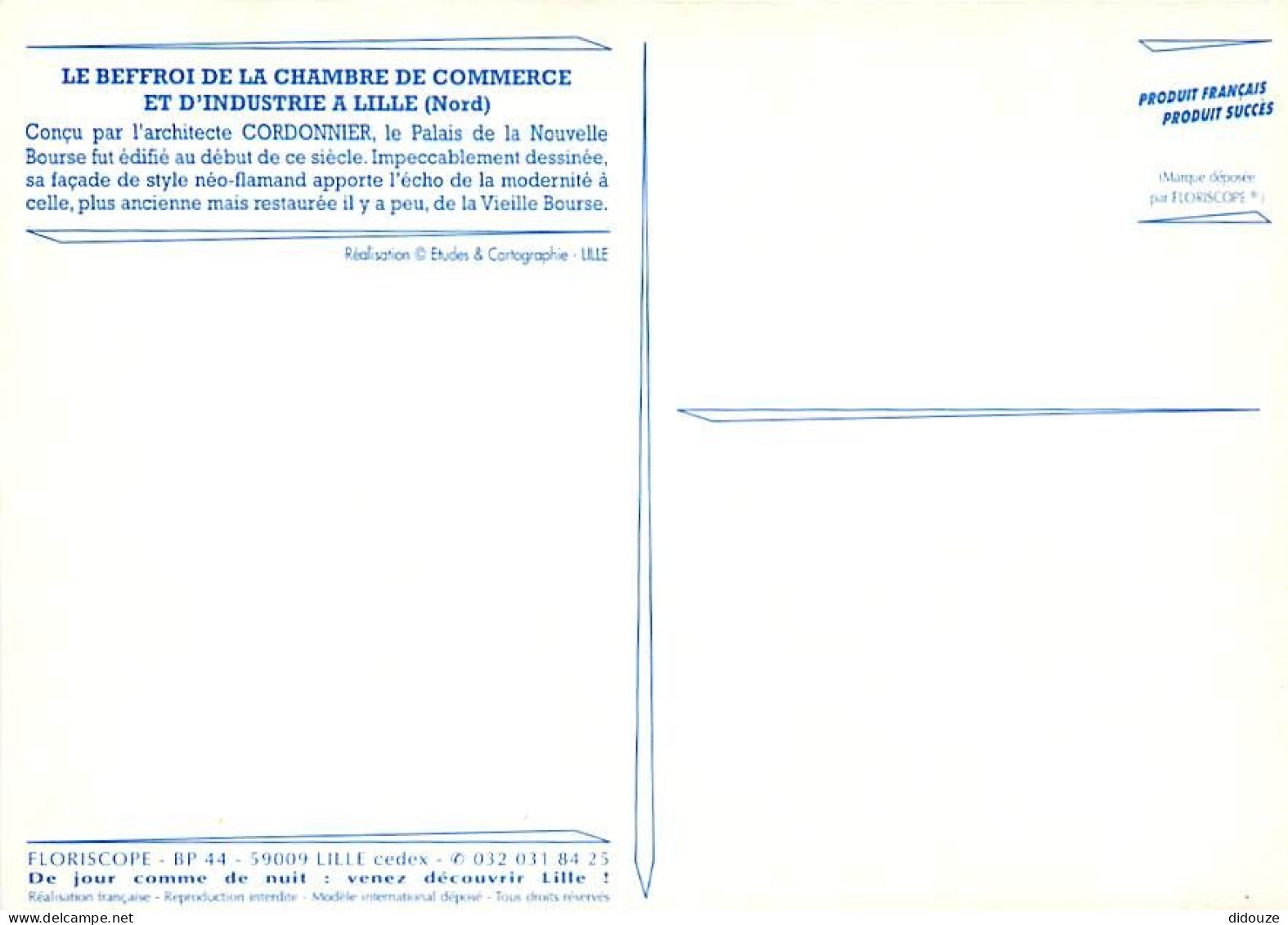 59 - Lille - Le Beffroi De La Chambre De Commerce - Nouvelle Bourse - CPM - Voir Scans Recto-Verso - Lille