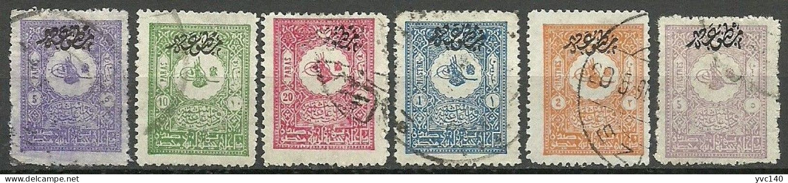 Turkey; 1901 Overprinted Interior Postage Stamps For Printed Matter (Complete Set) - Oblitérés