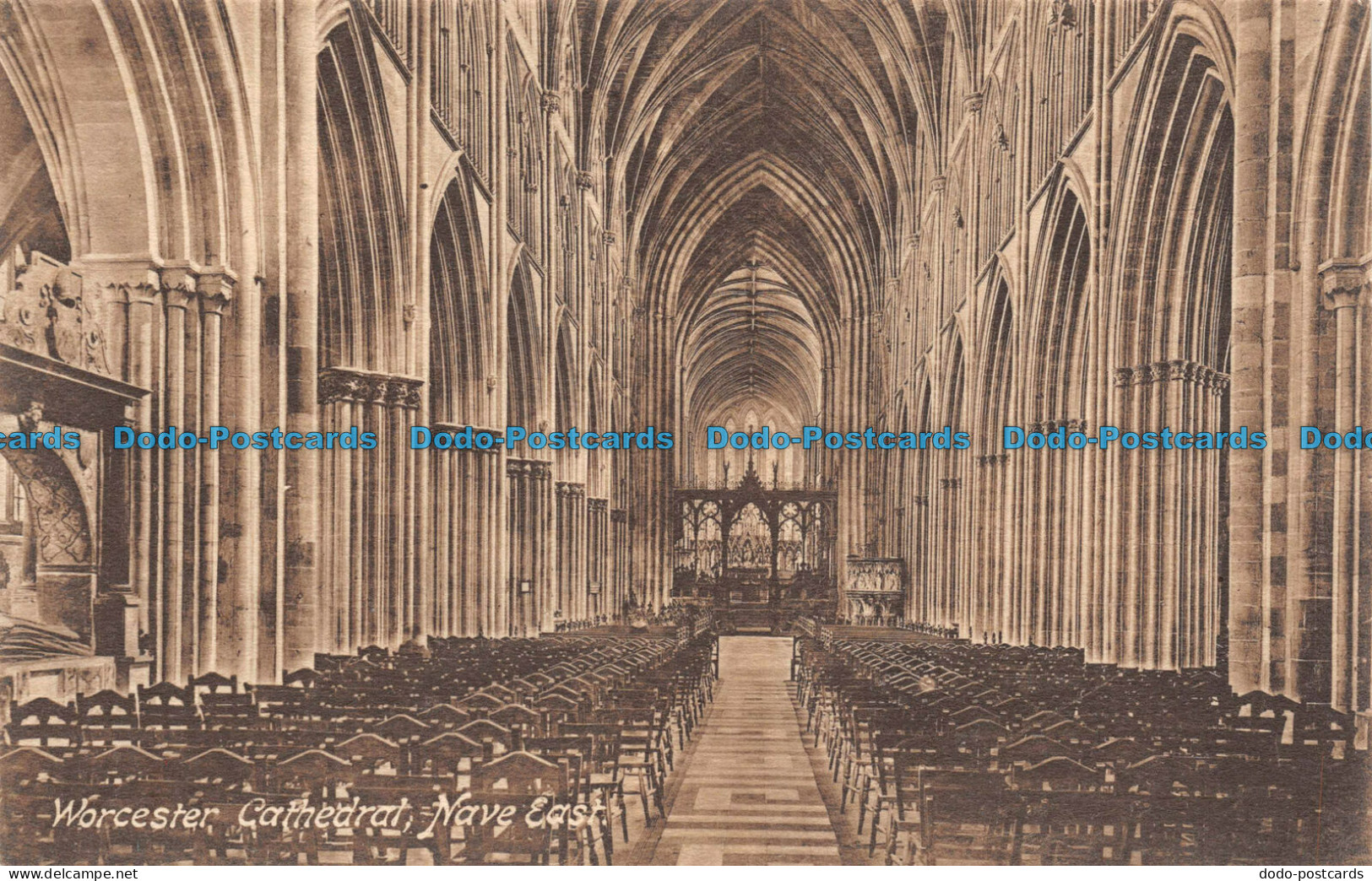 R105327 Worcester Cathedral. Nave East. Friths Series. No. 29309 - Welt