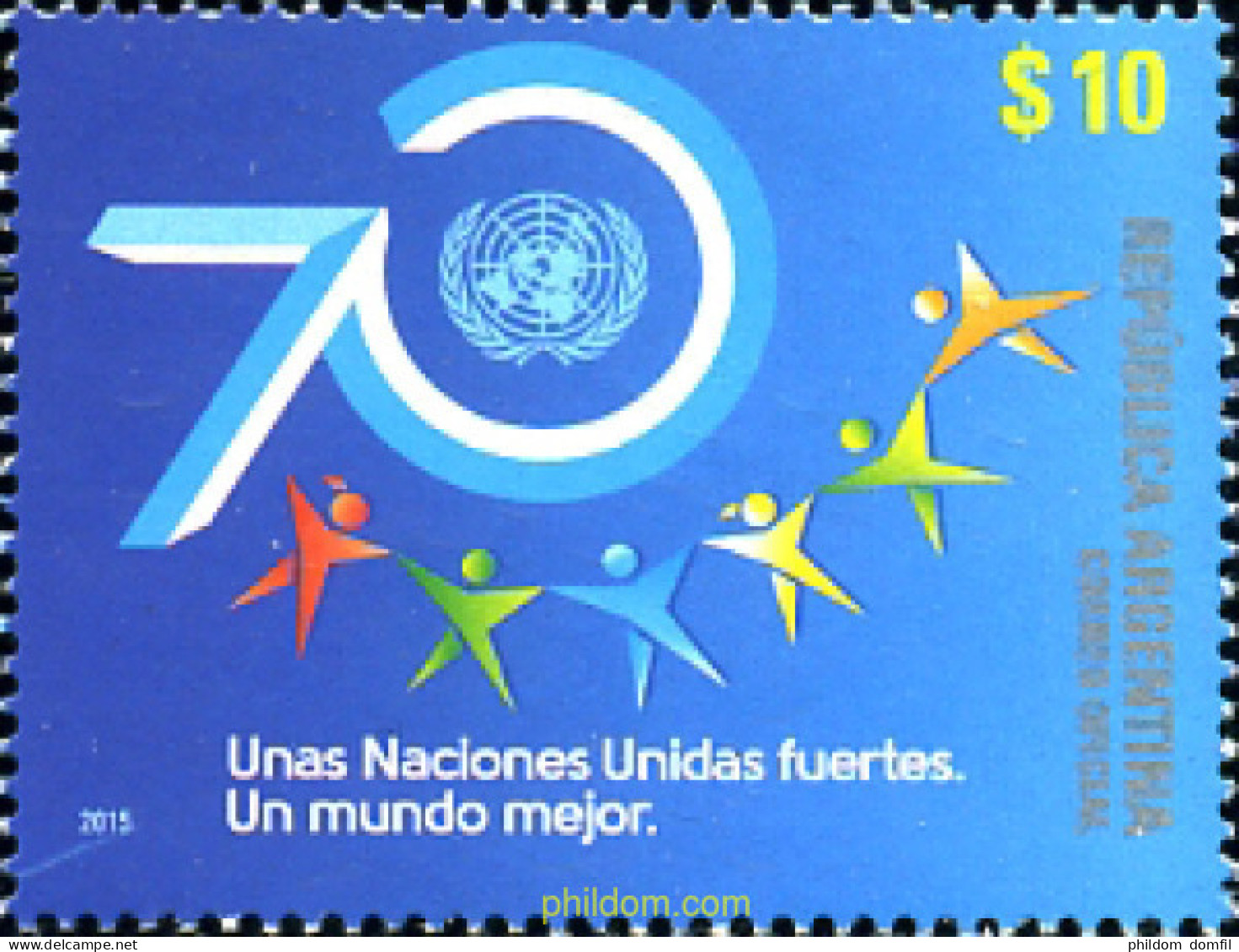 351850 MNH ARGENTINA 2015 70 ANIVERSARIO DE LA ONU - Ongebruikt