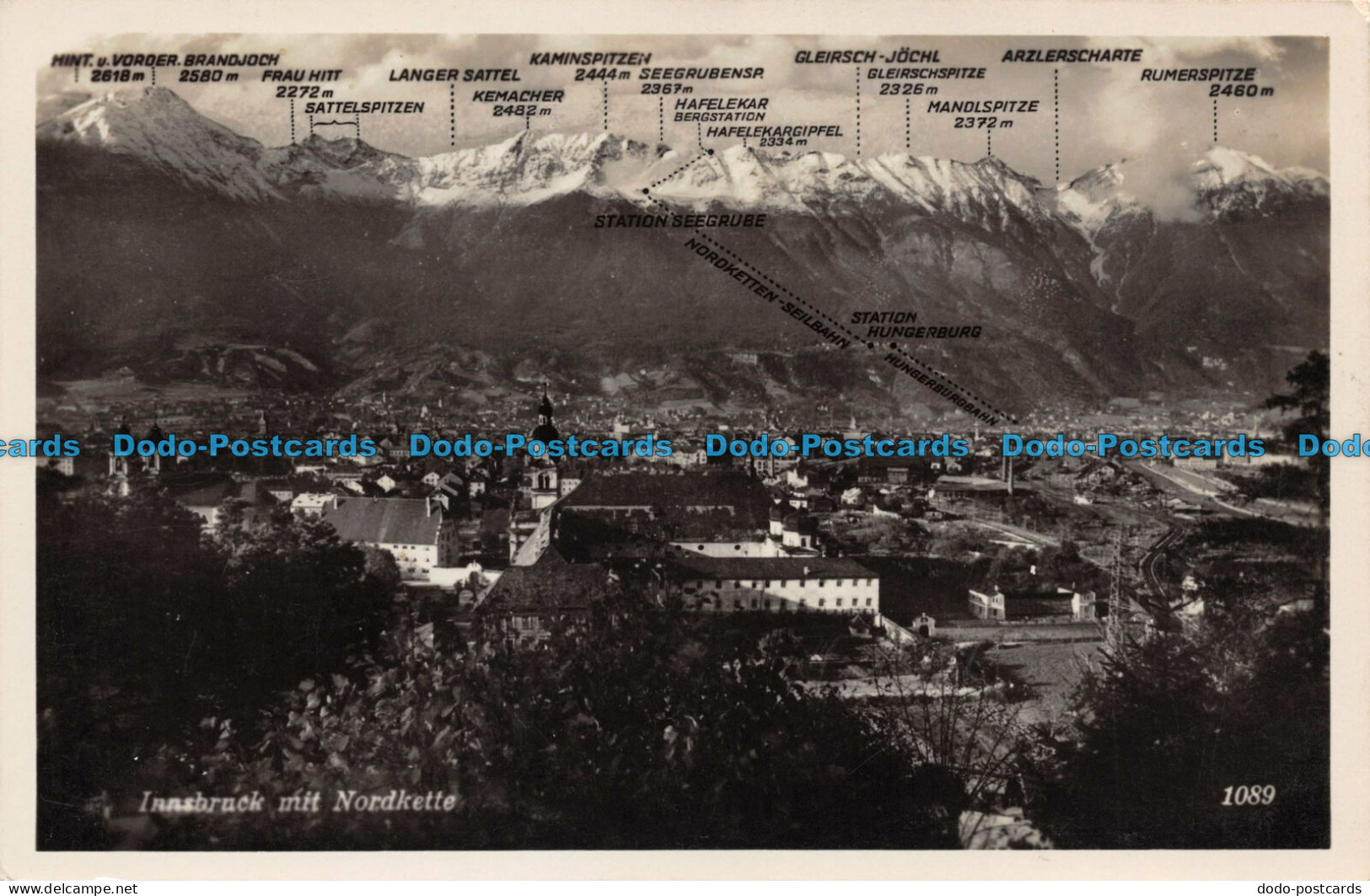 R104189 Innsbruck Mit Nordkette. 1089. Chizzali. KTV - Welt