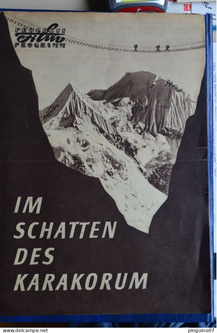 RR Film Program Im Schatten Des Karakorum H. Rebitsch German Austrian Karakorum Expedition Mountaineering Himalaya - Programmes