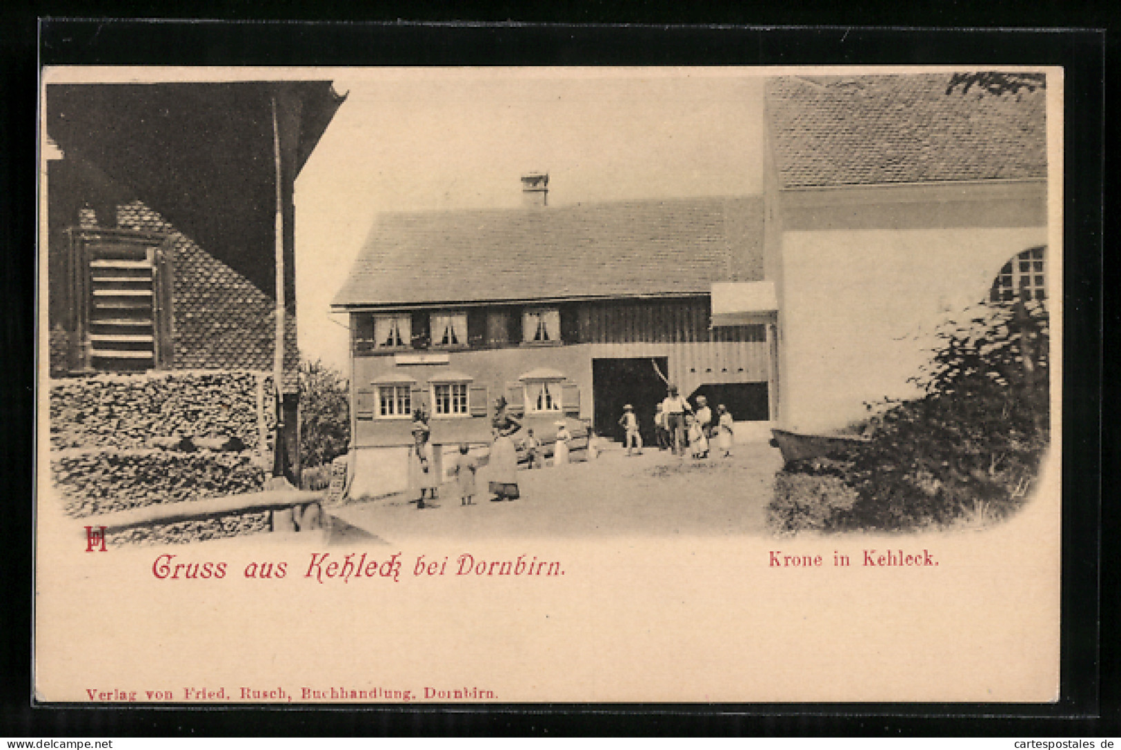 AK Dornbirn, Kehleck, Gasthaus Krone  - Other & Unclassified