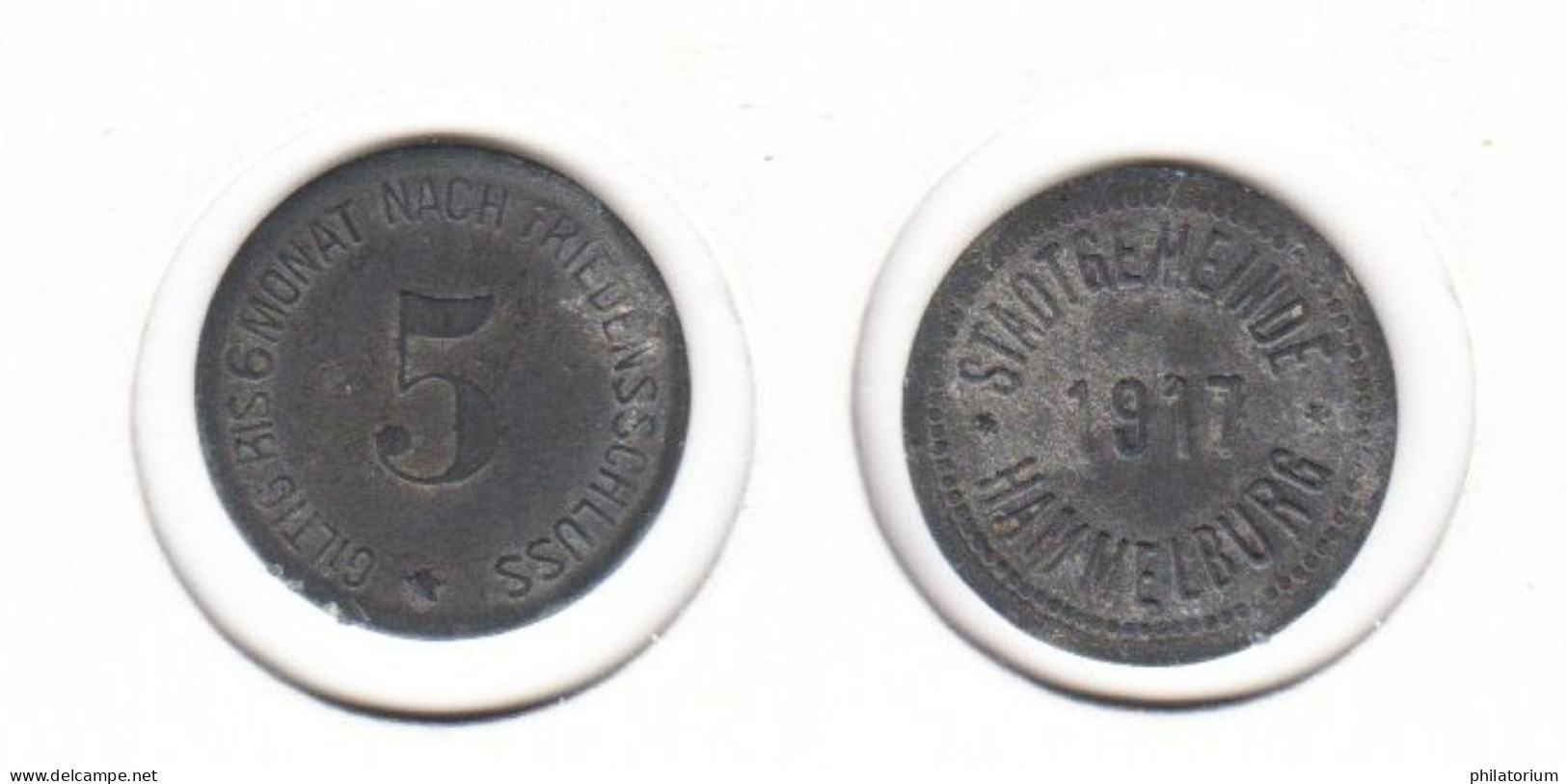 Allemagne Bavière Hammelburg, Notgeld, 5 Pf 1917, Monnaie De Nécessité, Bayern Deutschland  Germany, - Otros & Sin Clasificación