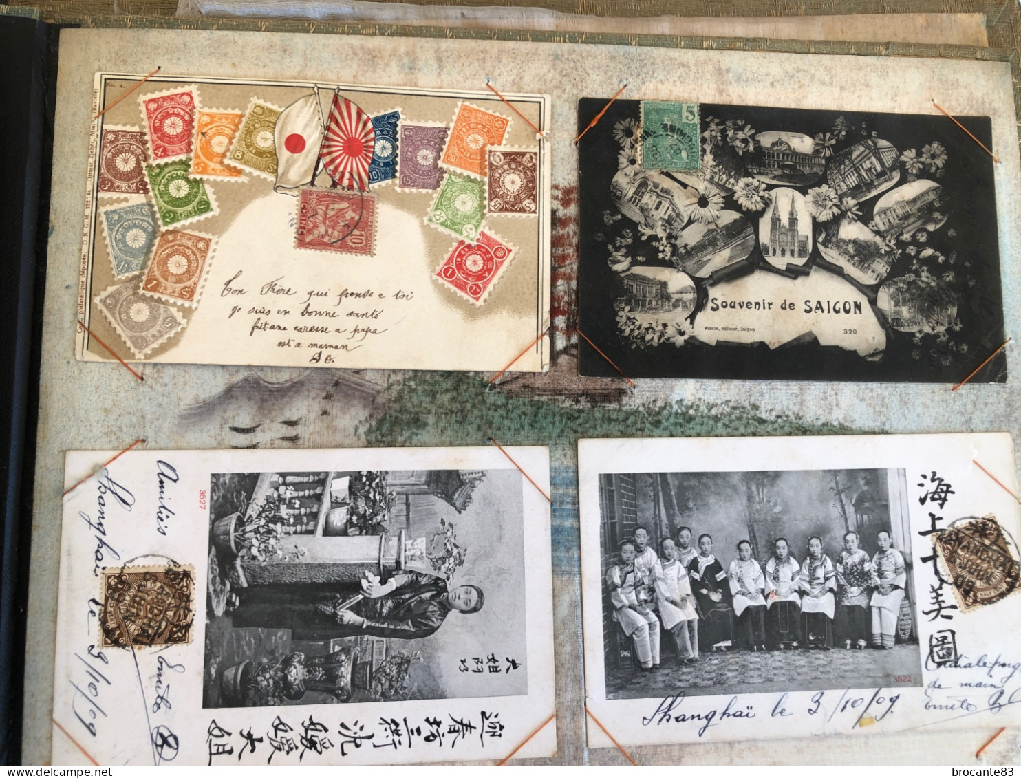 Album de 65 carte postale Asie Chine Japon  principalement adressé á la même personne