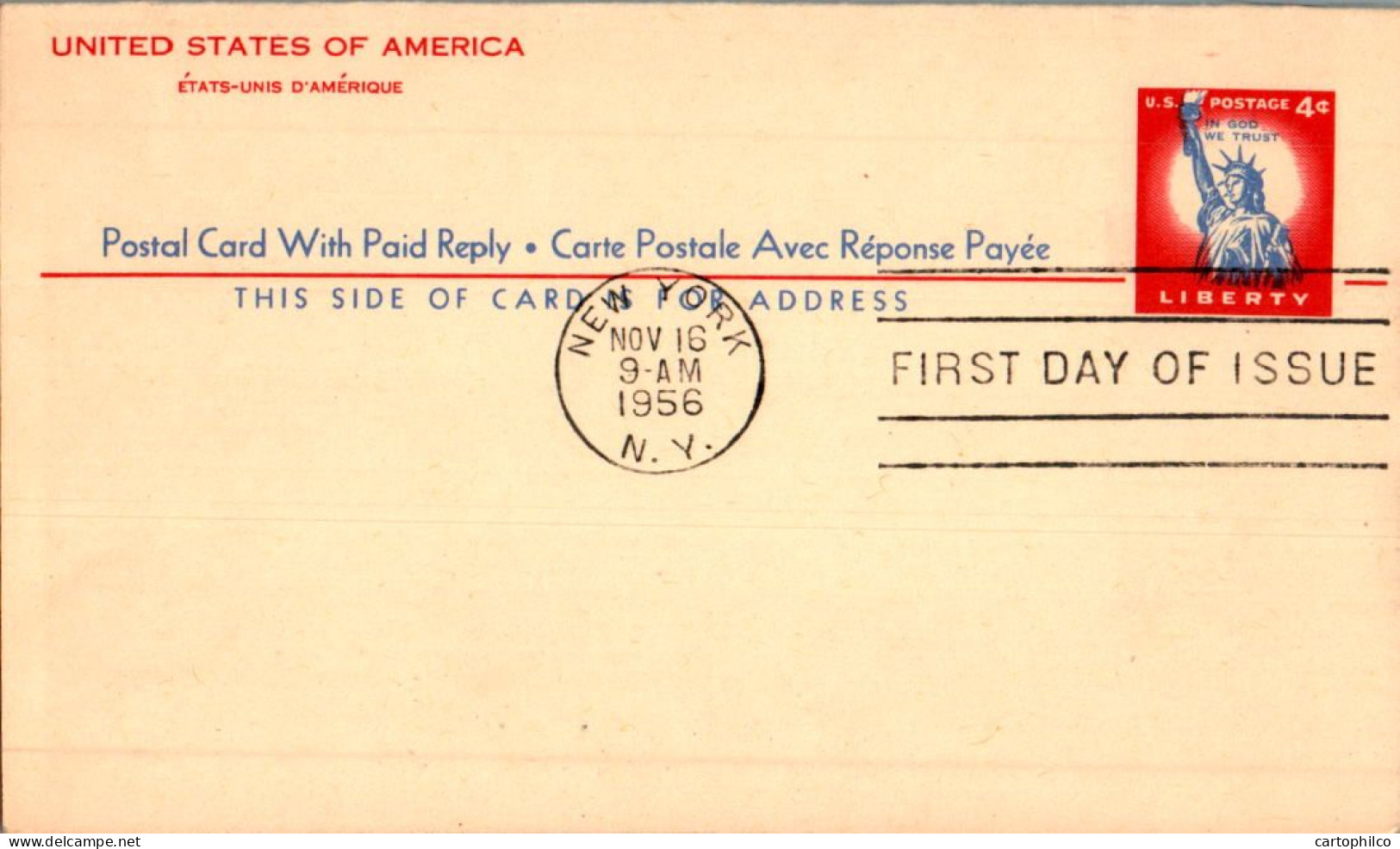 US Postal Stationery 4c Statue Of Liberty FDC New York  - 1961-80