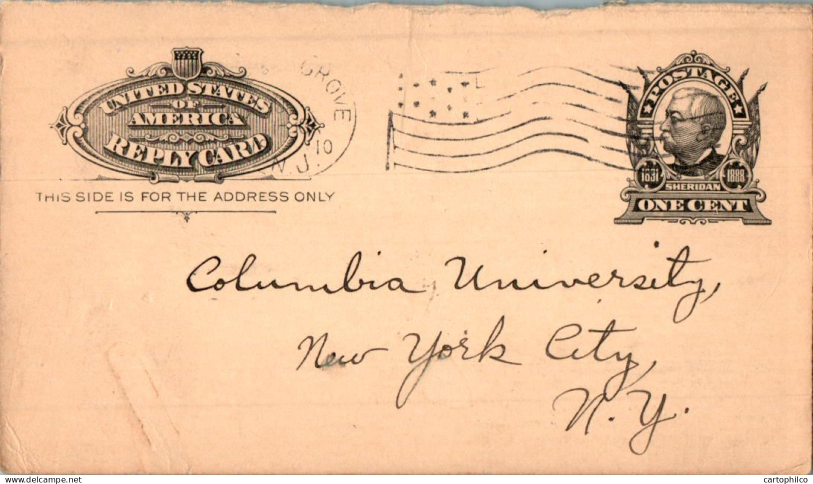 US Postal Stationery 1c To New York 1910 - 1901-20