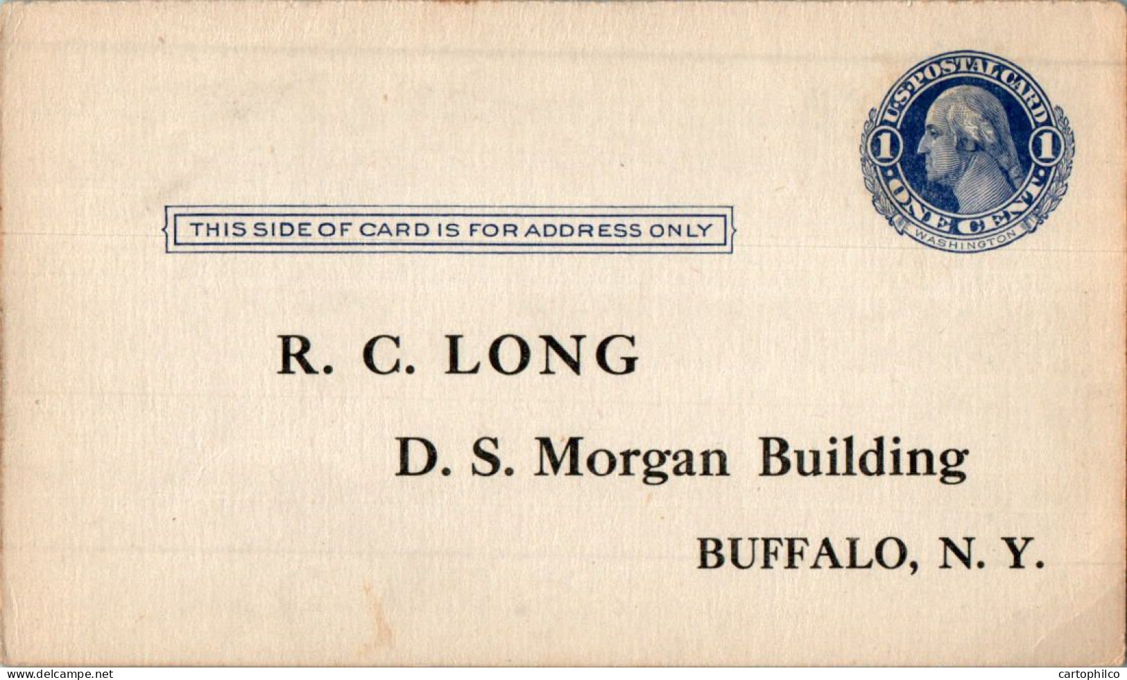 US Postal Stationery 1c Long Buffalo NY - 1901-20
