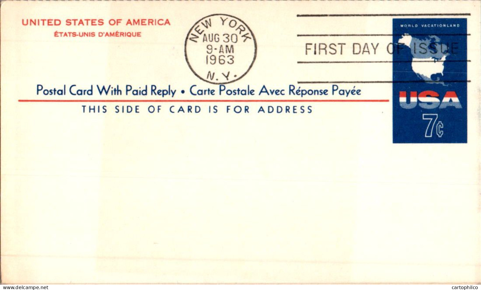 US Postal Stationery 7c New York 1963 - 1961-80