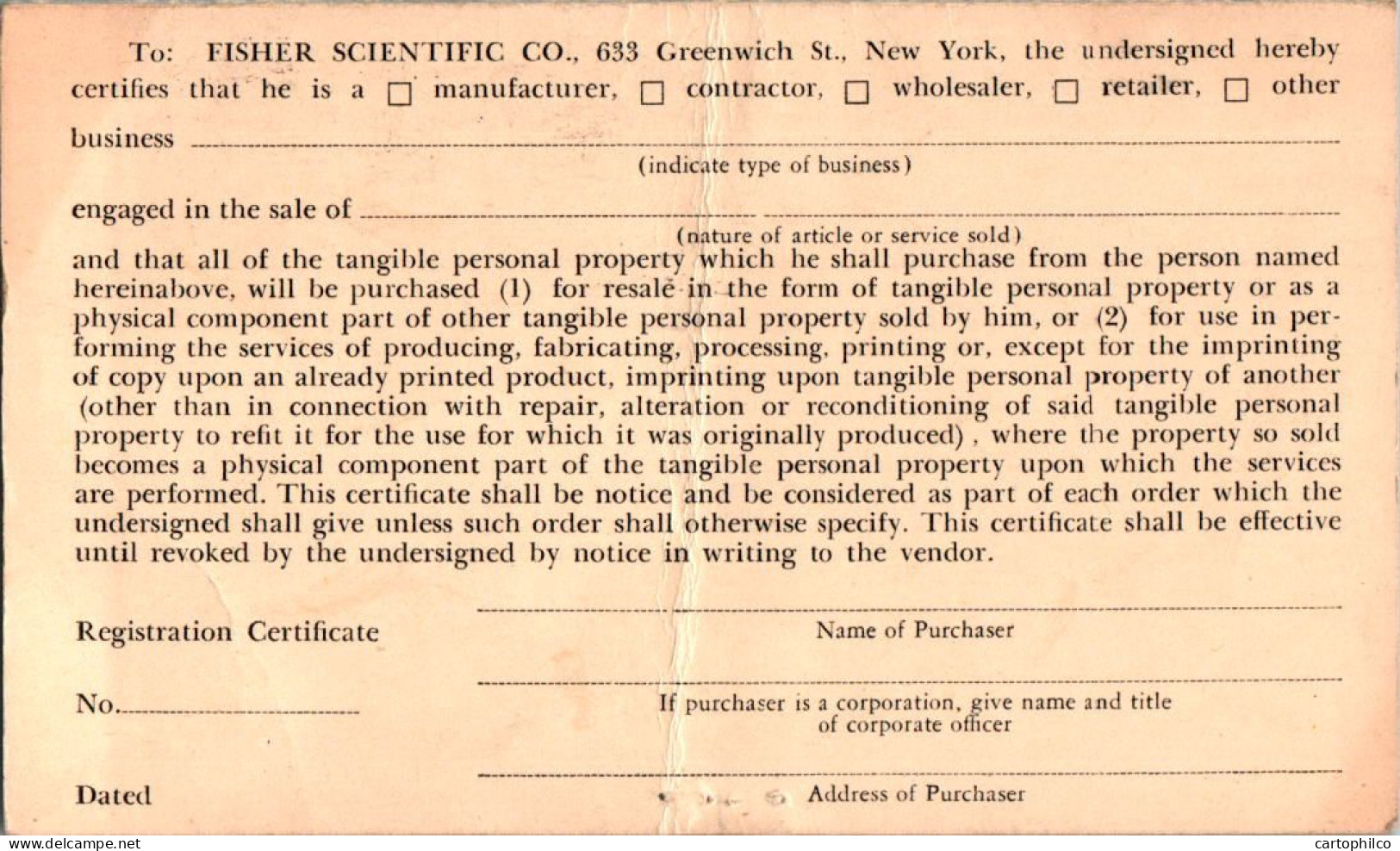 US Postal Stationery 2c To Fisher Scientific New York Greenwich - 1941-60