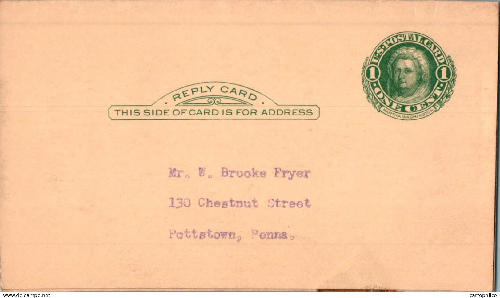 US Postal Stationery 1c To Pottstown Penn 1947 - 1941-60