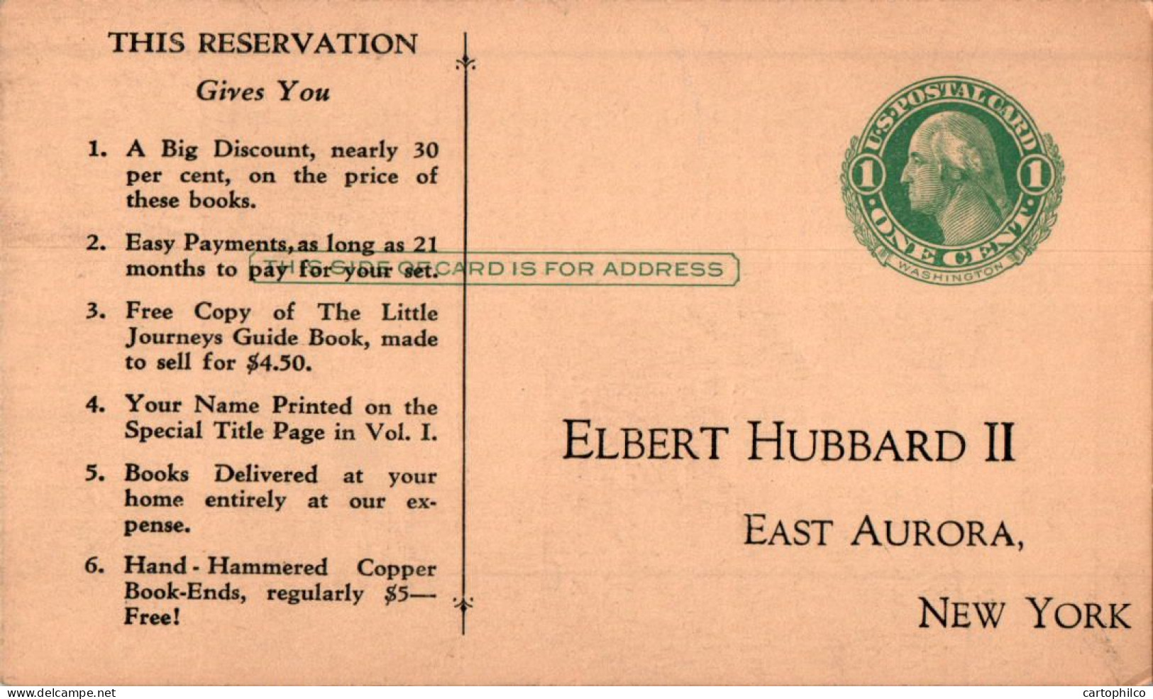 1c To Elbert Hubbard New York - 1921-40