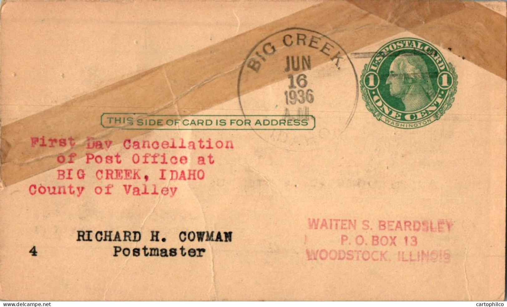 US Postal Stationery 1c To Woodstock Illinois - 1921-40