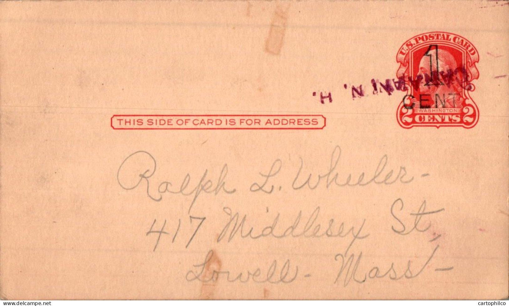 US Postal Stationery 2c To Lorvell Mass - 1921-40