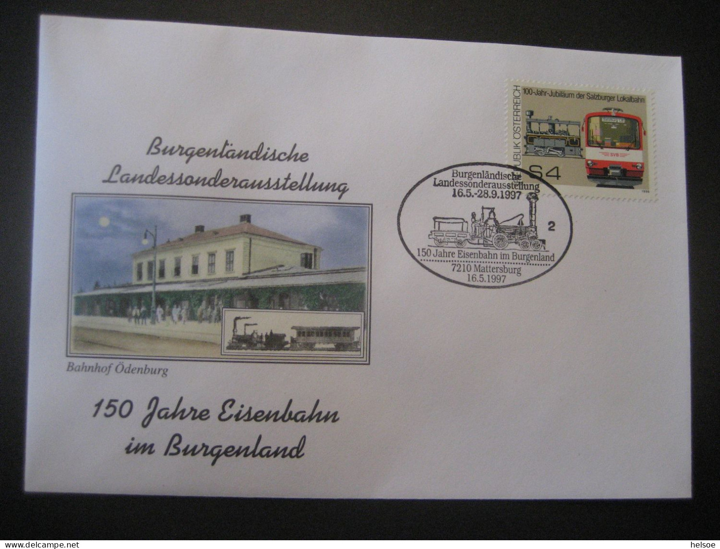 Österreich 1997- 6 Sonderumschläge  Mit Eisenbahnmotiven Und Sonderstempel - Covers & Documents