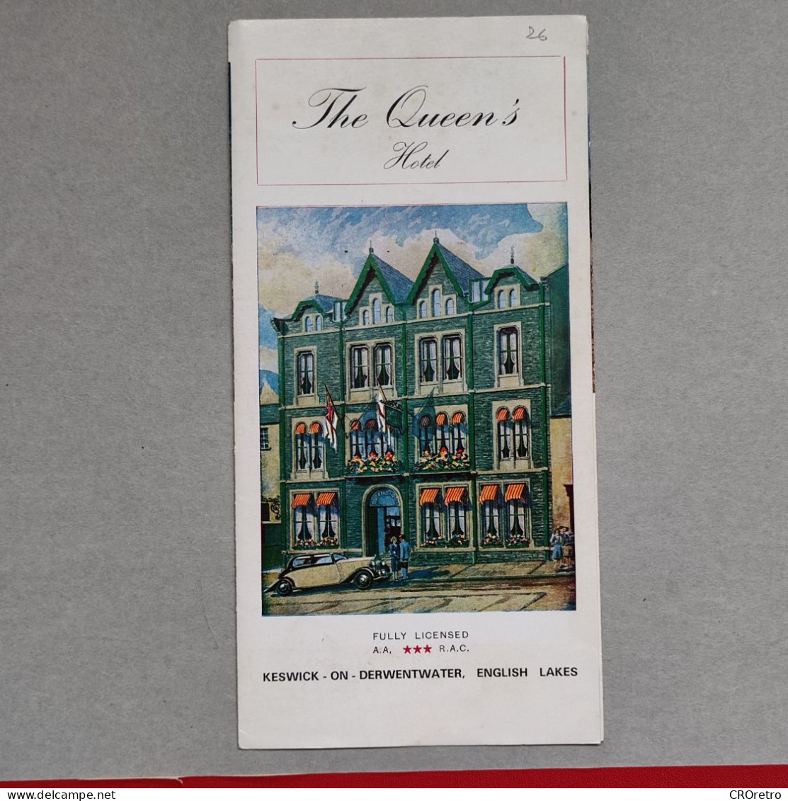 KESWICK - The Queens Hotel, Cumberland England, Vintage Brochure, Prospect, Guide (pro3) - Dépliants Touristiques